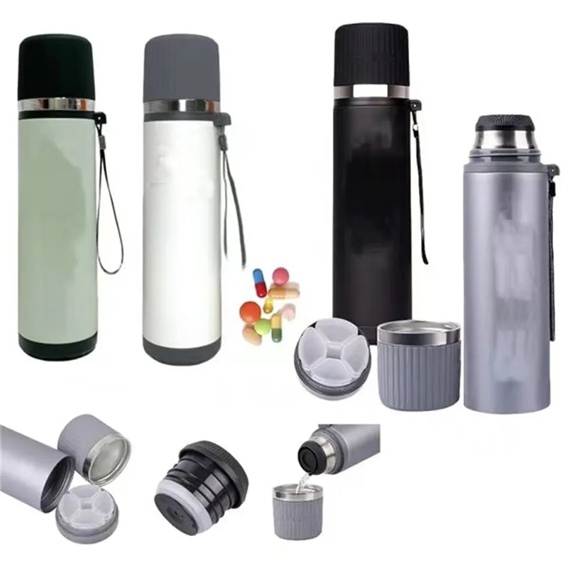 Rapid Cooling Travel Mug with Hidden Pill Box 2