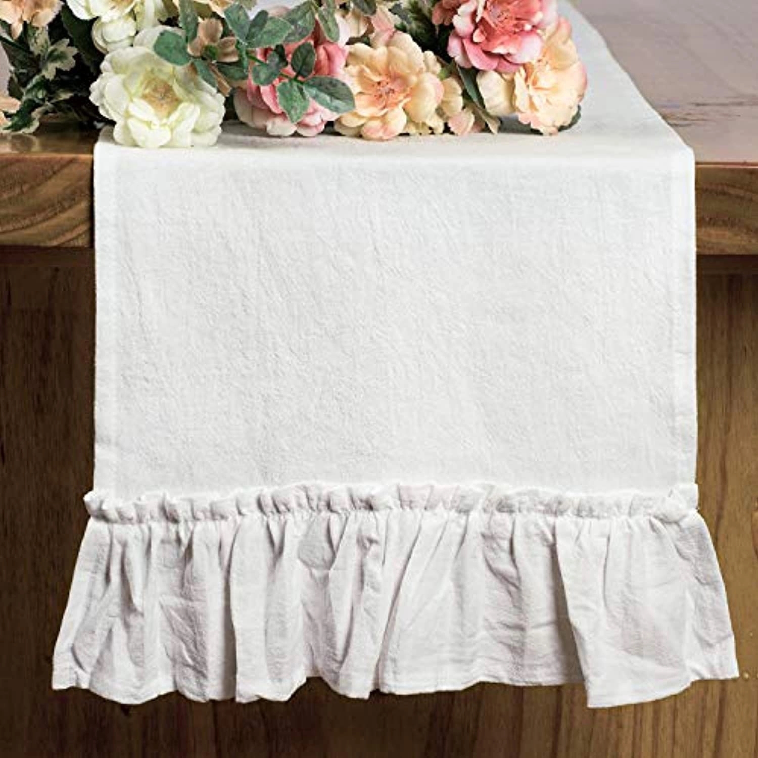 Homes Cotton Linen Table Runner Machine Washable 4