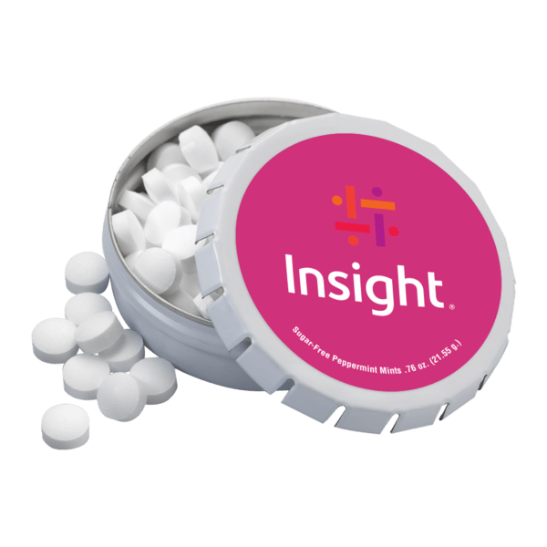 2 1/8" Large Round Push Tin with Mints 20