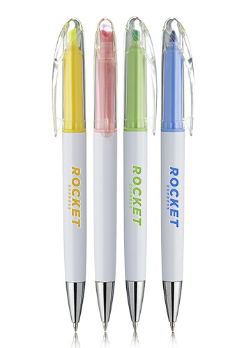Appleton Click Action Ball Point Pen with Highlighter