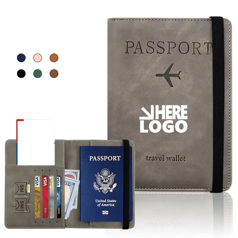 RFID  PU Leather Passport Holder Cover Case 5