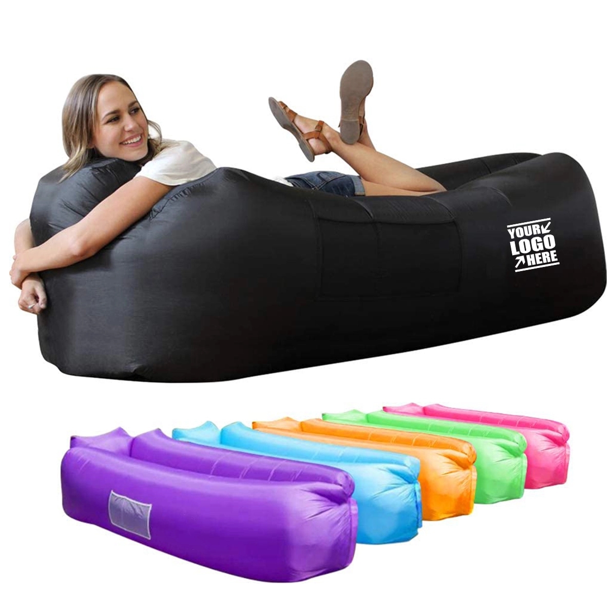 Portable Inflatable Lounger Air Sofa Hammock 2