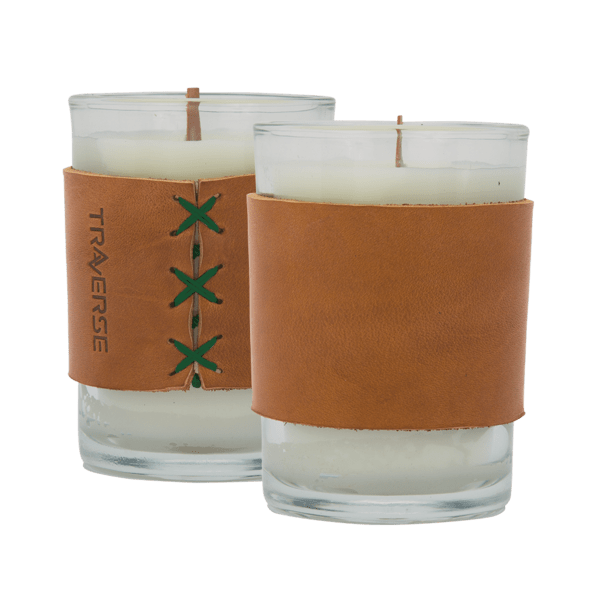 Harper 8 oz. Leather Wrapped Candle 75
