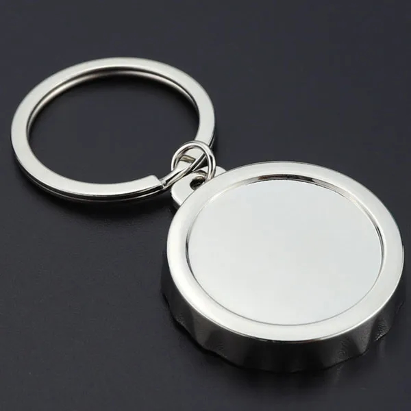 Metal Round Beer Bottle Cap Opener with Keychain 5