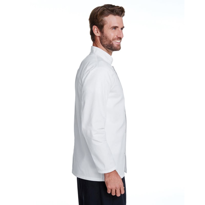 Artisan Collection By Reprime Unisex Studded Front Long-Sleeve Chef's Jacket 7