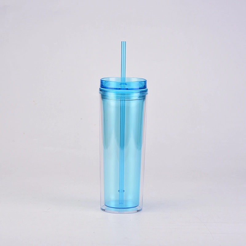 Custom Transparent AS Plastic Material  Straw Tumbler 9