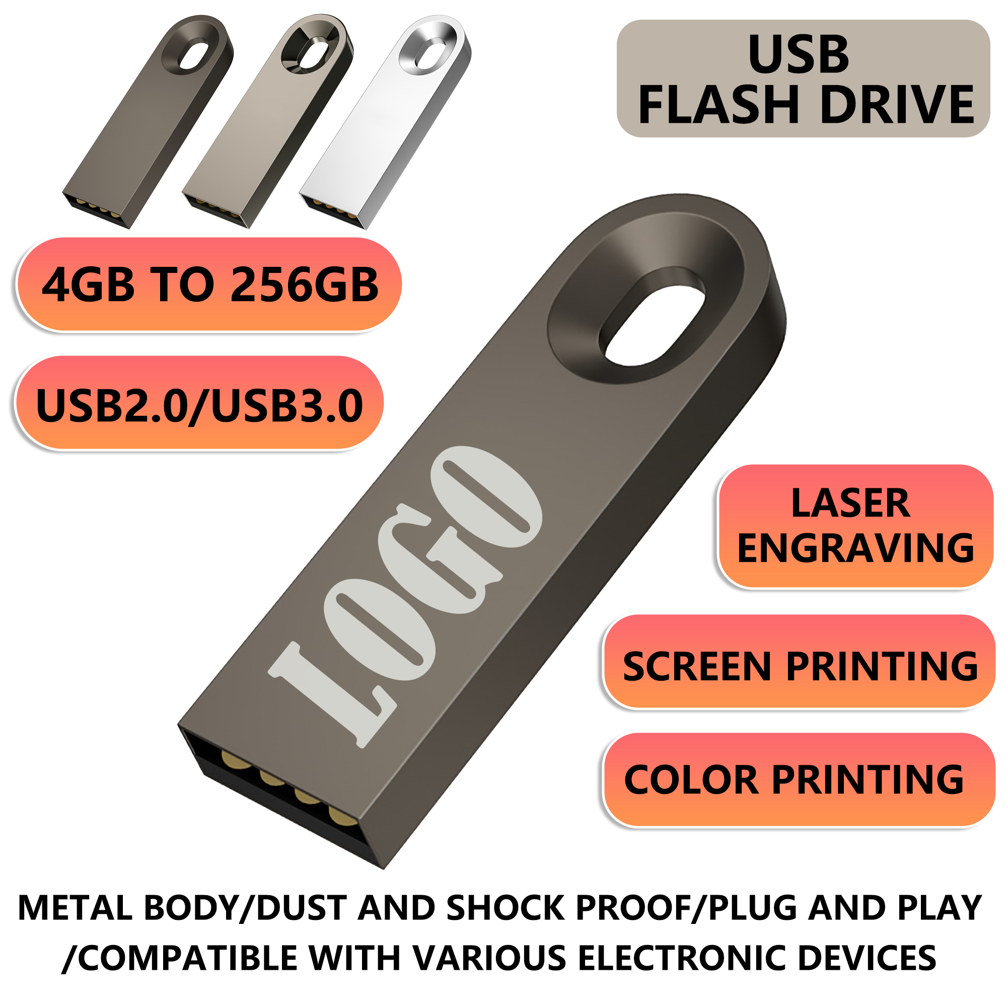 High-capacity high-speed USB flash drive made of zinc alloy 1