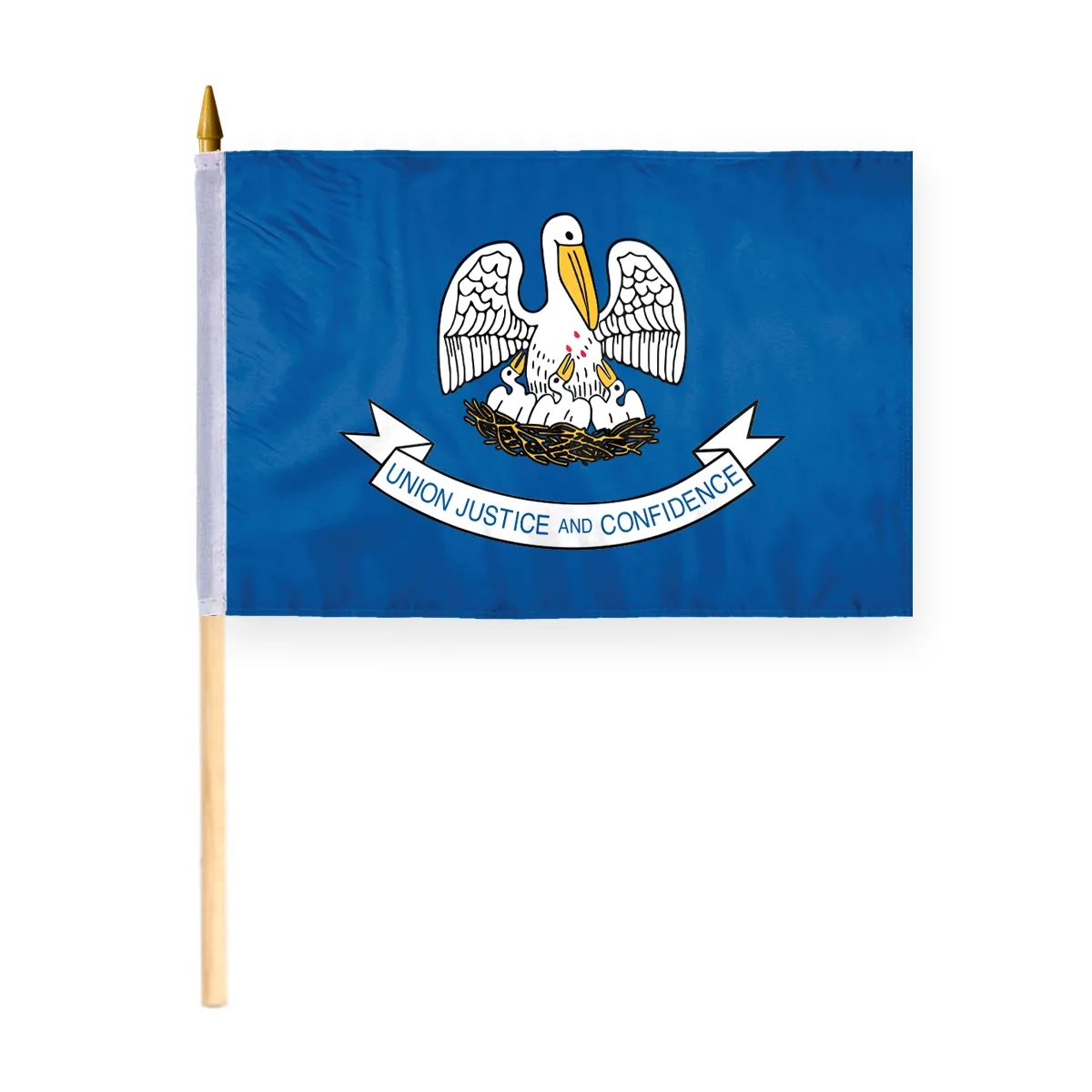 4"x6" & 12"x18'' Louisiana ePoly Printed Stick Flags 2