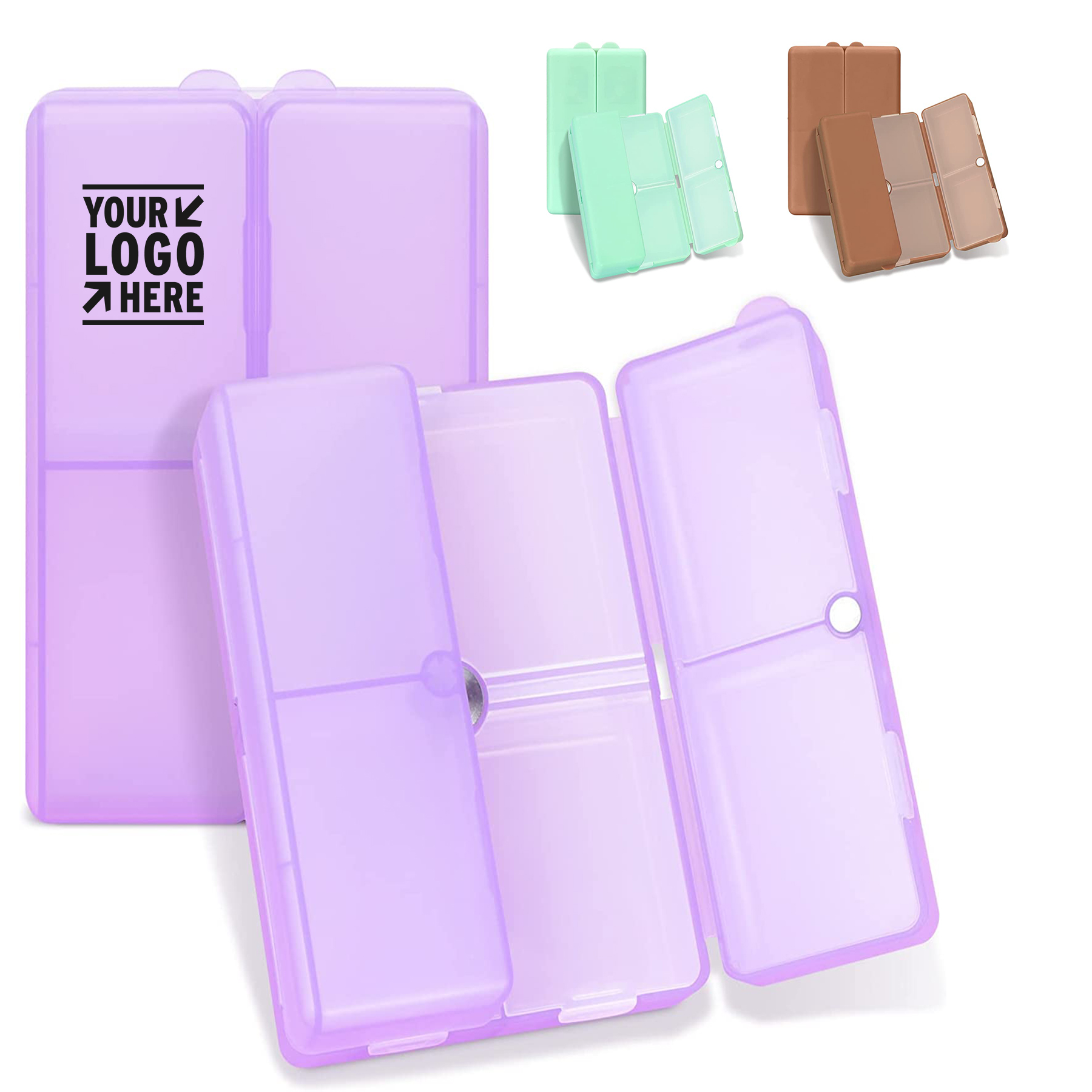 7 Compartments Portable Pill Case Travel Pill Organizer, 2