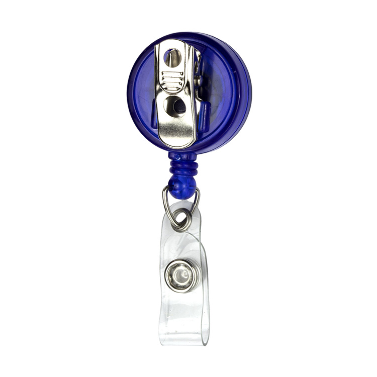 "Bellefontaine VL" 30" Cord Round Retractable Badge Reel and Badge Holder with Rotating Alligator Cl 2