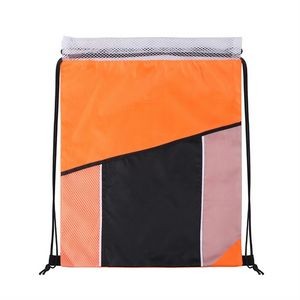 Two Tone Waterproof Mesh Cinch Bag 6