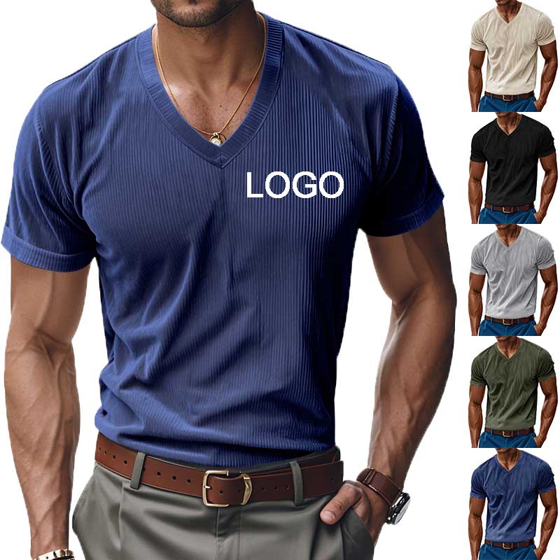 Men's V Neck Summer Casual T-Shirt 1