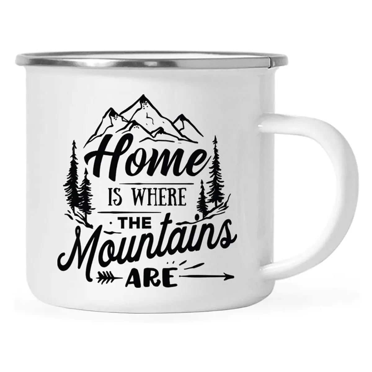 12 Oz. Campfire Mug w/Silver Rim 2