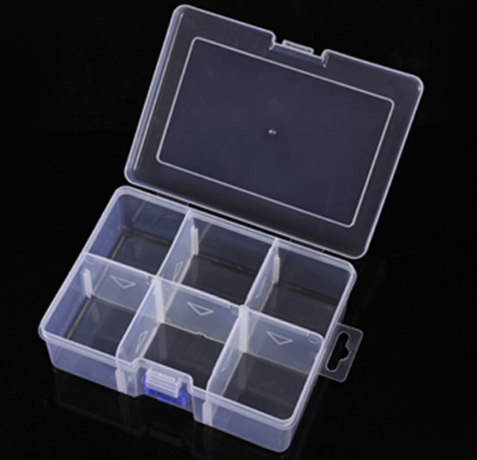 Clear visible plastic storage box 7