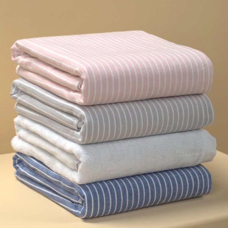 Custom Gift 100% Cotton Soft Striped Hand & Face Towel 12