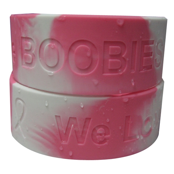 Breast Cancer Awareness Debossed Wristbands 1