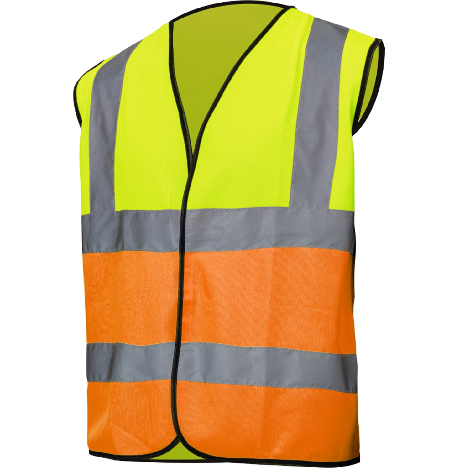 3.8oz. Knitted Class 2 Color Block Reflective Tape Safety Loop & Hook Vest 4