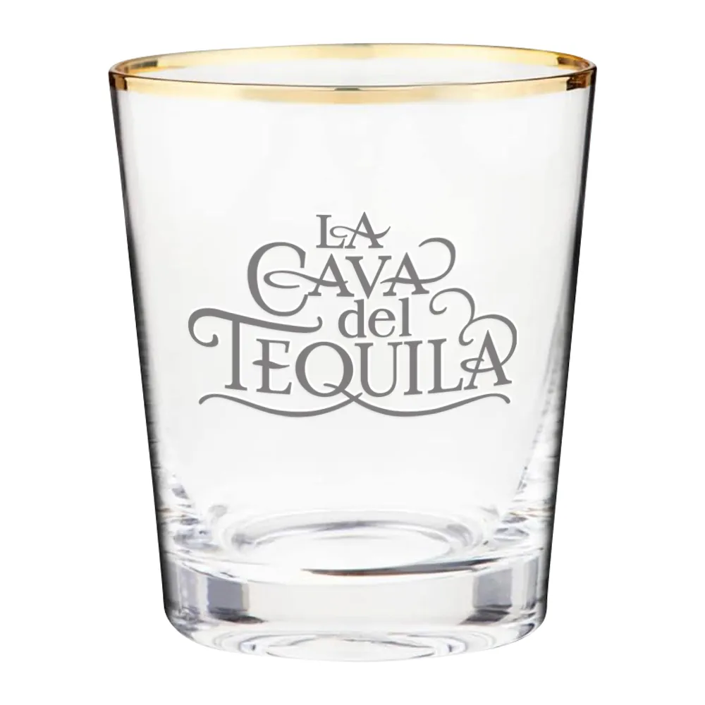 10oz. Gold Rimmed Lowball Glass 3