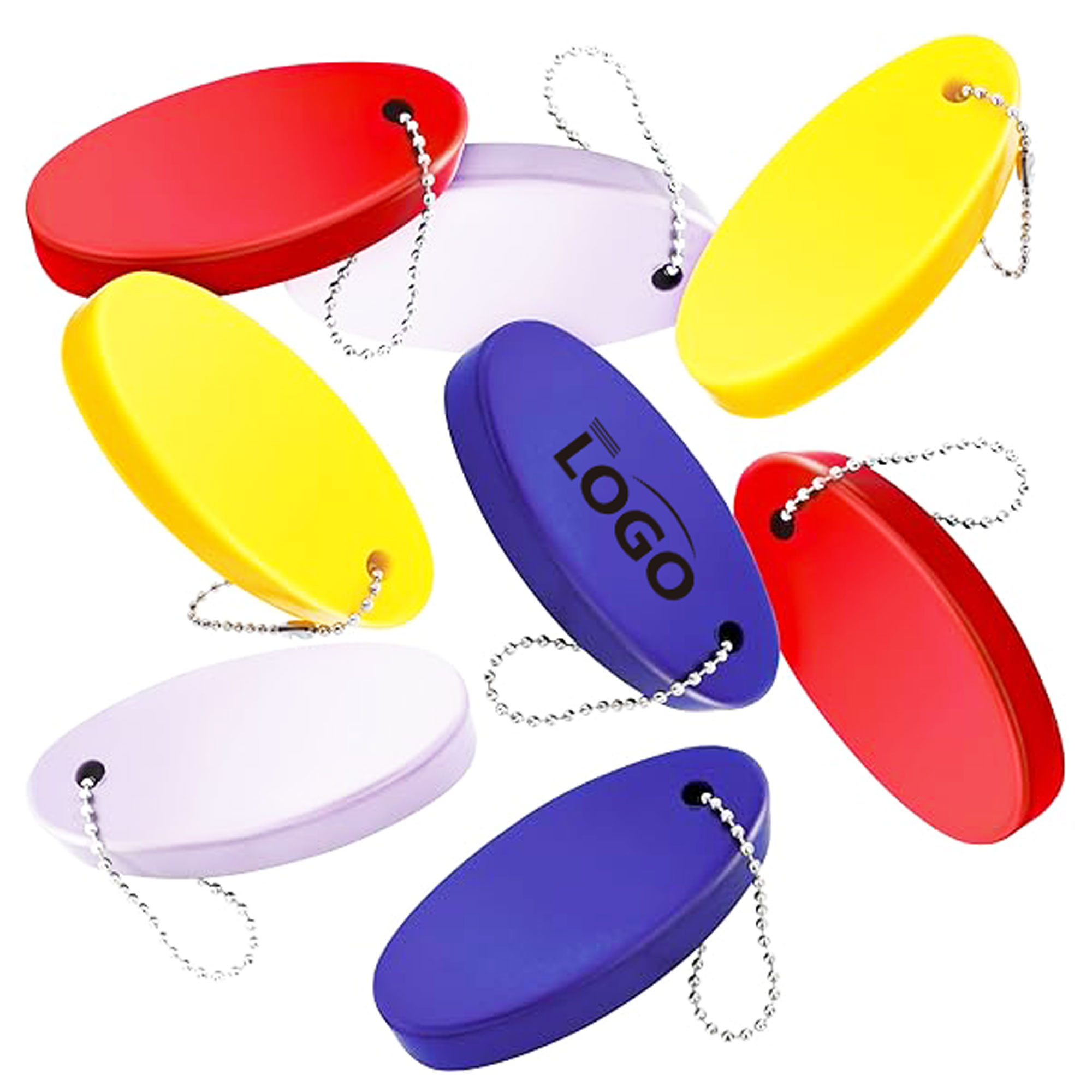 Oval Shaped Foam Floating Key Ring 2