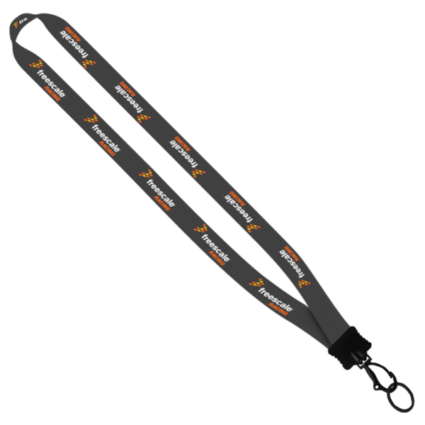 3/4" Dye-Sublimated Stretchy Elastic Lanyard with Plastic Clamshell and Plastic O-Ring 9