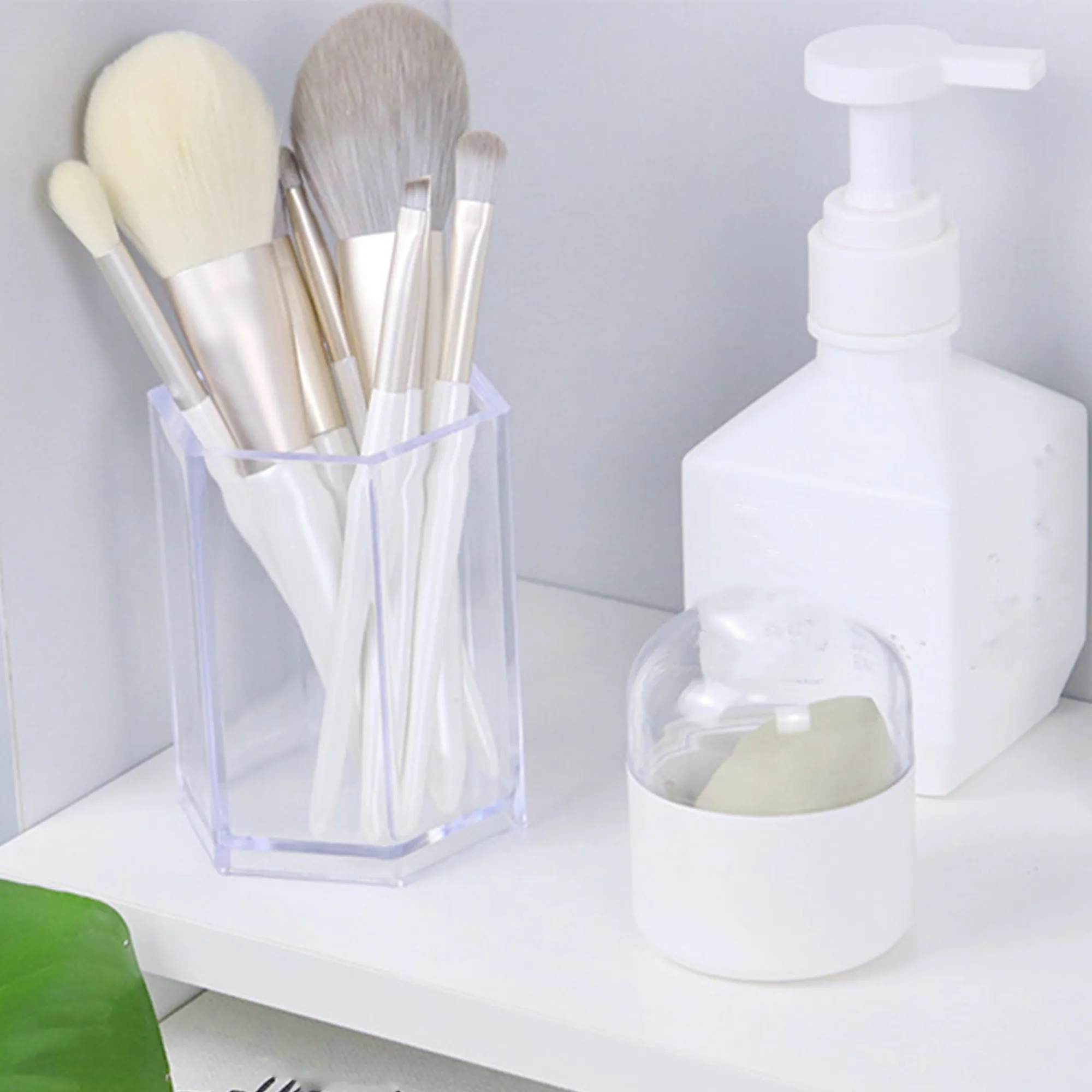 Acrylic Pen Holder Makeup Brush Storage Bucket 6
