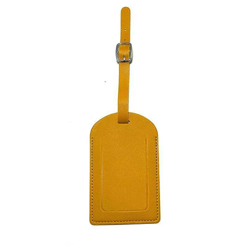 PU Leather Luggage Tag W/ Flip Open Window 1