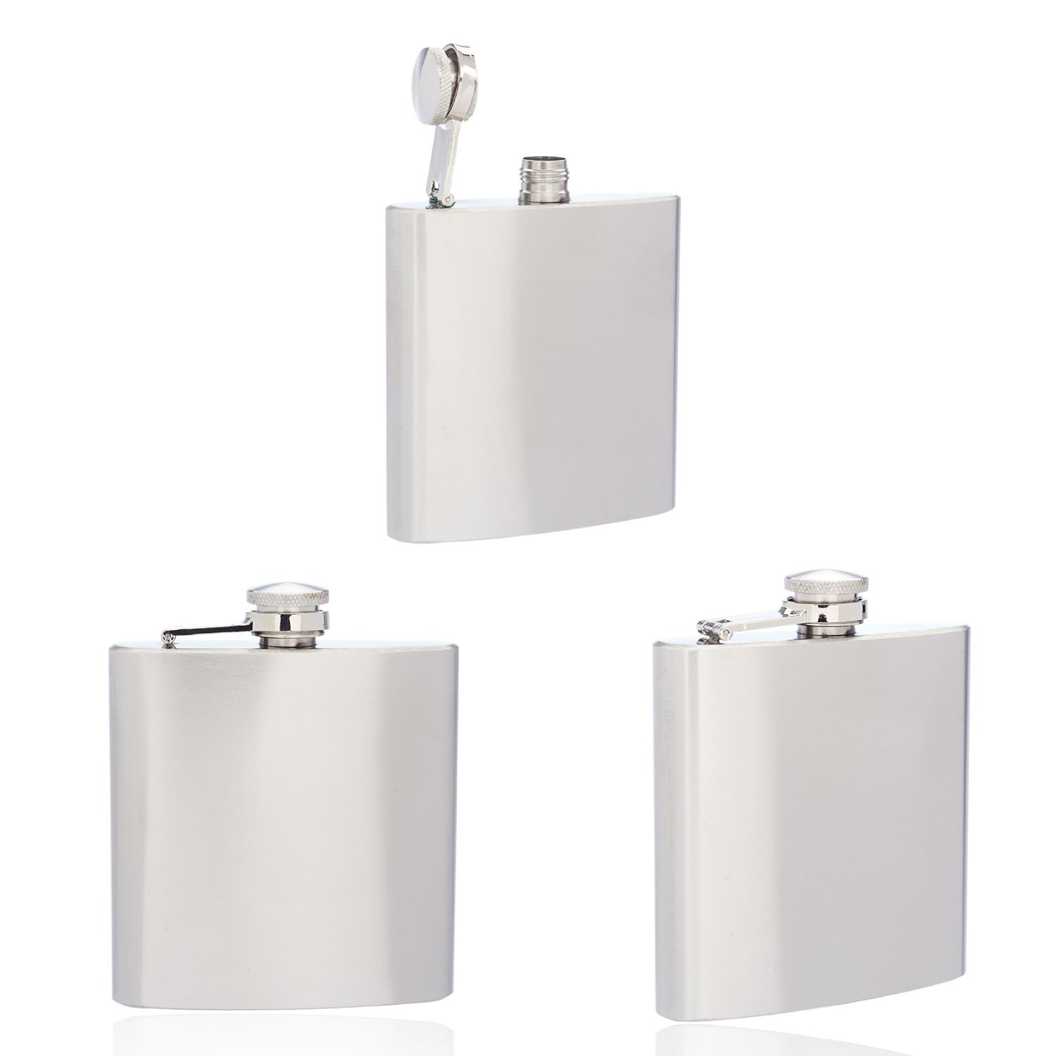 Elite Stainless Steel Hip Flask, 6 oz. 8