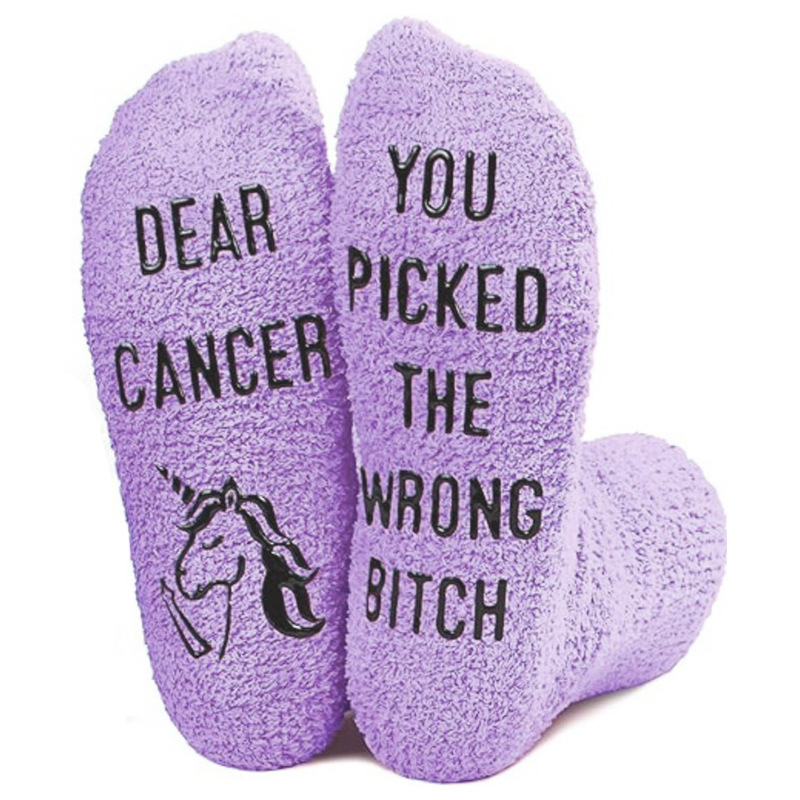 Cozy Comfort Pink Ribbon Fuzzy Sock 4