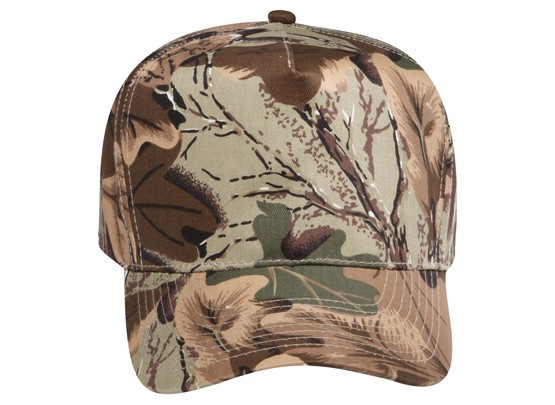 OTTO CAP® Camouflage 5 Panel Mid Profile Baseball Cap 3