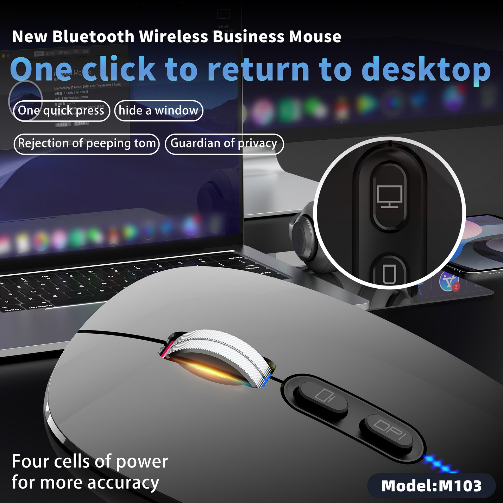 Three Modes Wireless Mouse 6