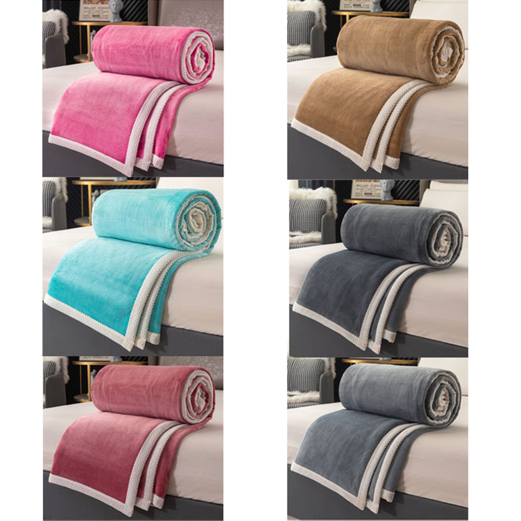 Double-Deck Flannel Blanket 60" X 80" 1