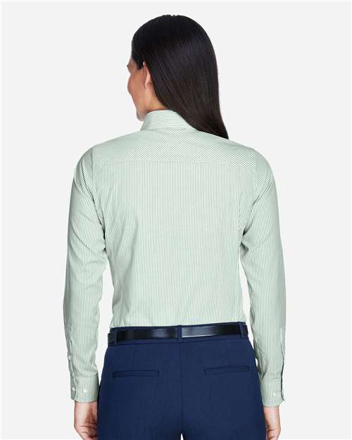 Women's Crown Collection® Banker Stripe Woven Dress Shirt - D645W 11
