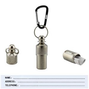 Sturdy Metal Capsule Shaped Dog ID Tag With Carabiner 23