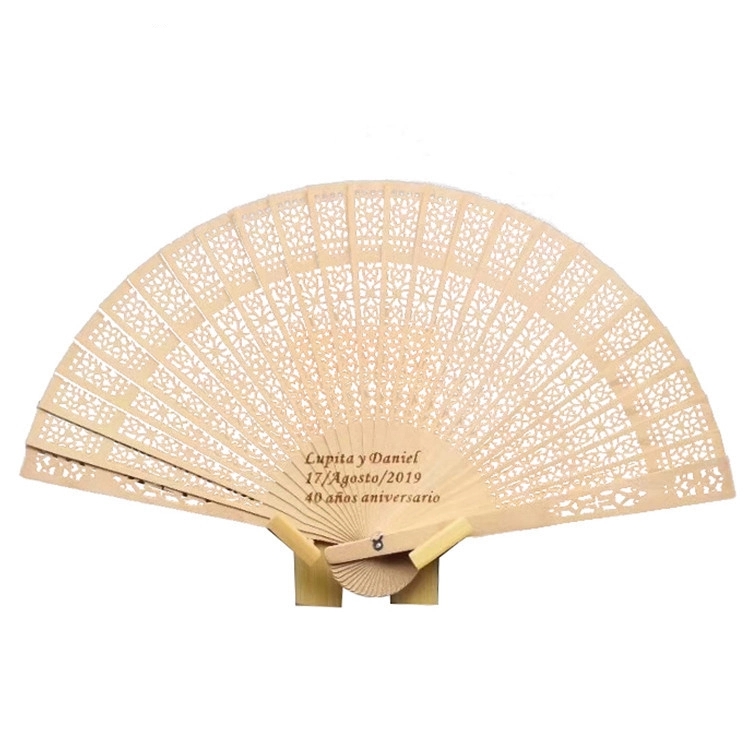 Natural Wood Fans Wedding Favors 3