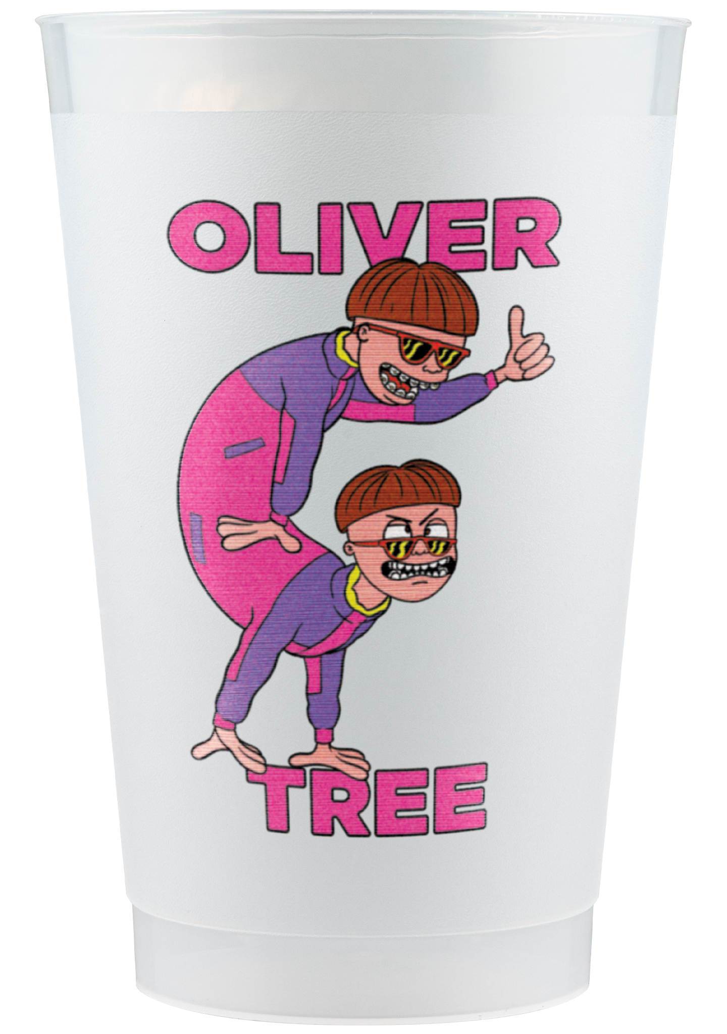 24 oz Frost-Flex Plastic Cup Frosted Digital Print 4