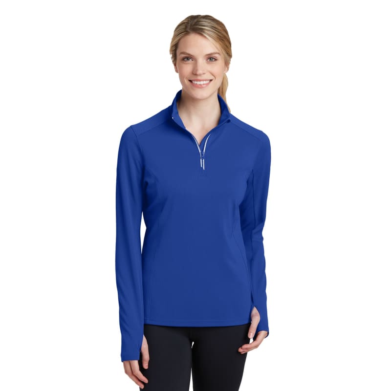 Sport-Tek Women's Sport-Wick Textured 1/4-Zip Pullover. 18