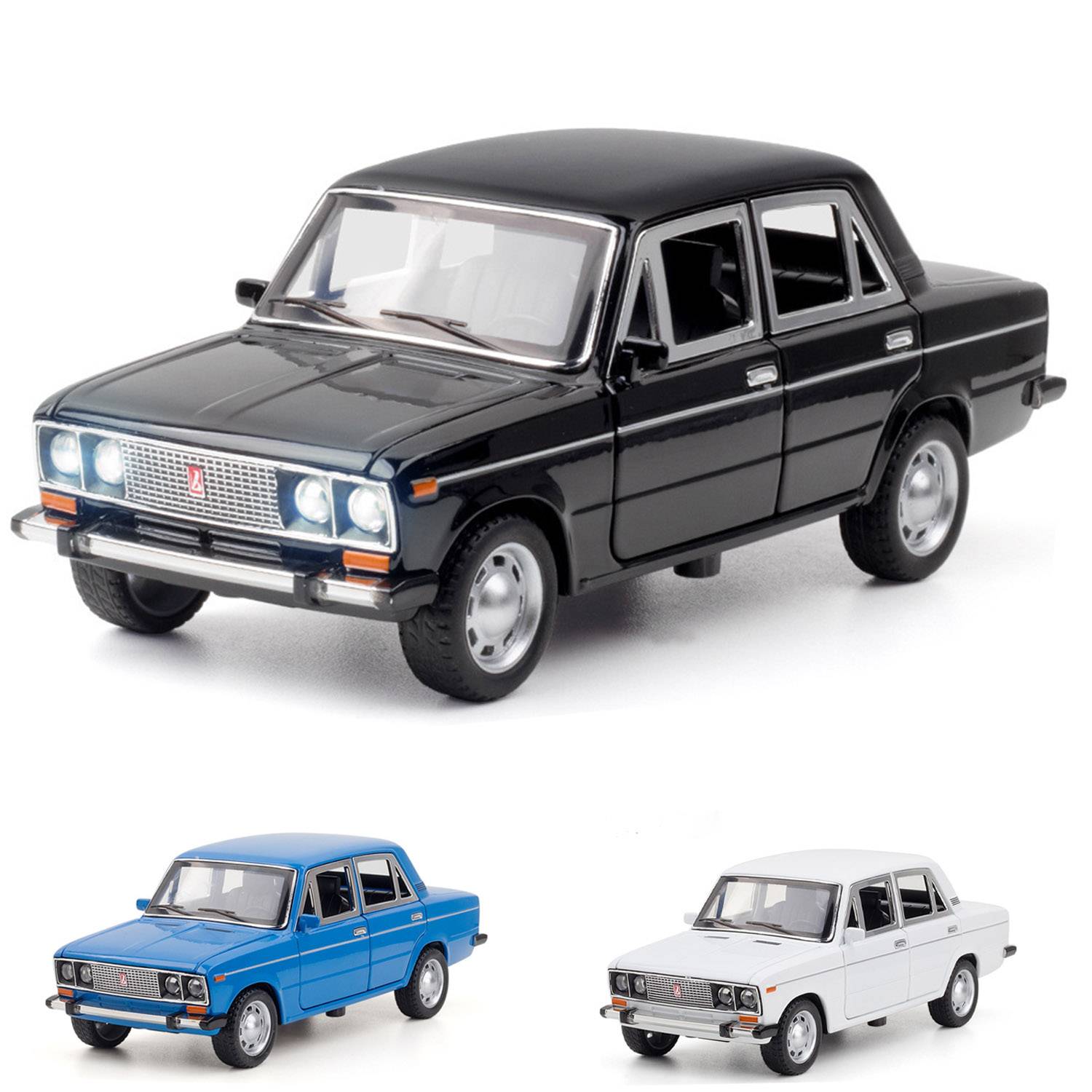 Simulation 1/24 Lada 2106 alloy vintage car model