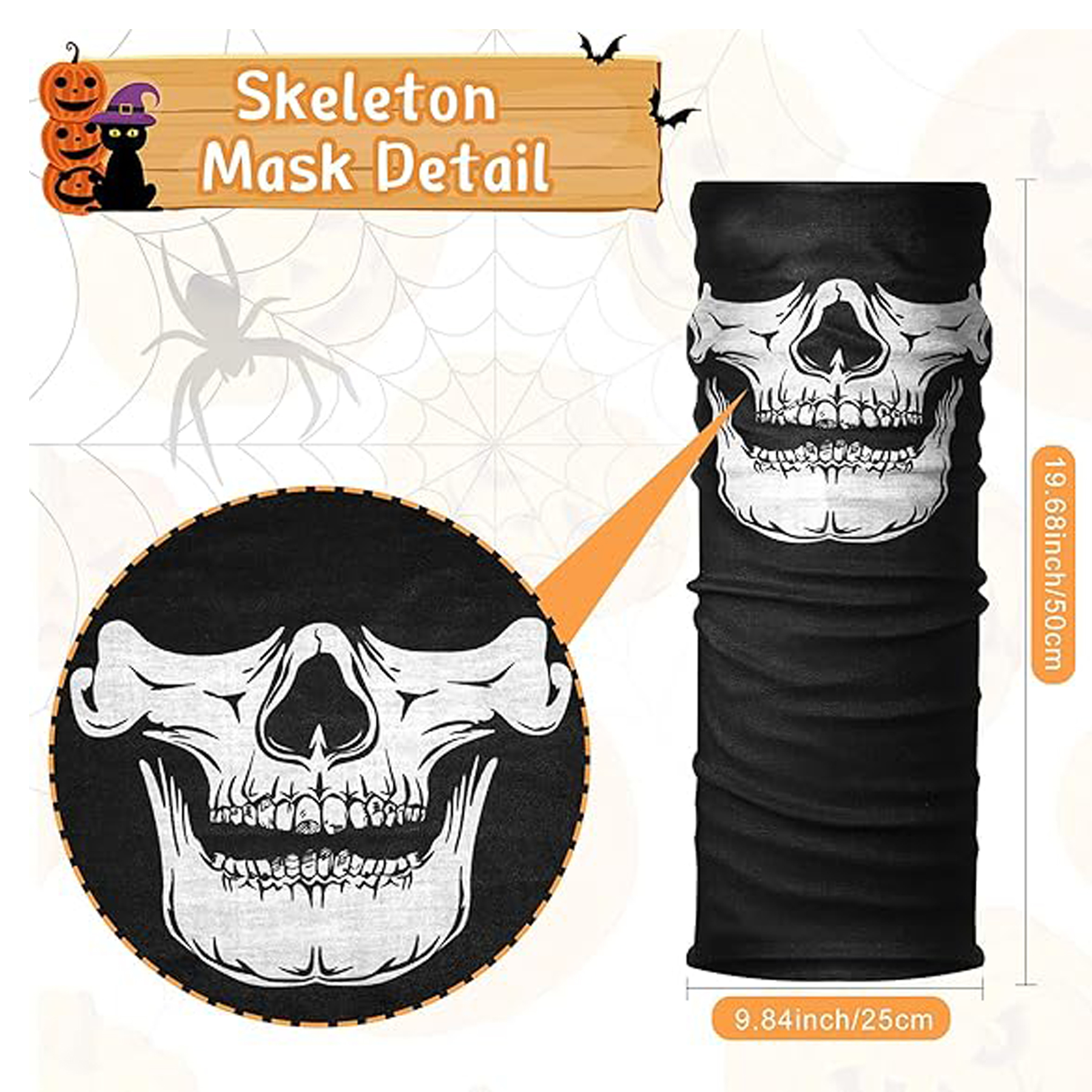 Skeleton Gloves and Skull Mask Set 3