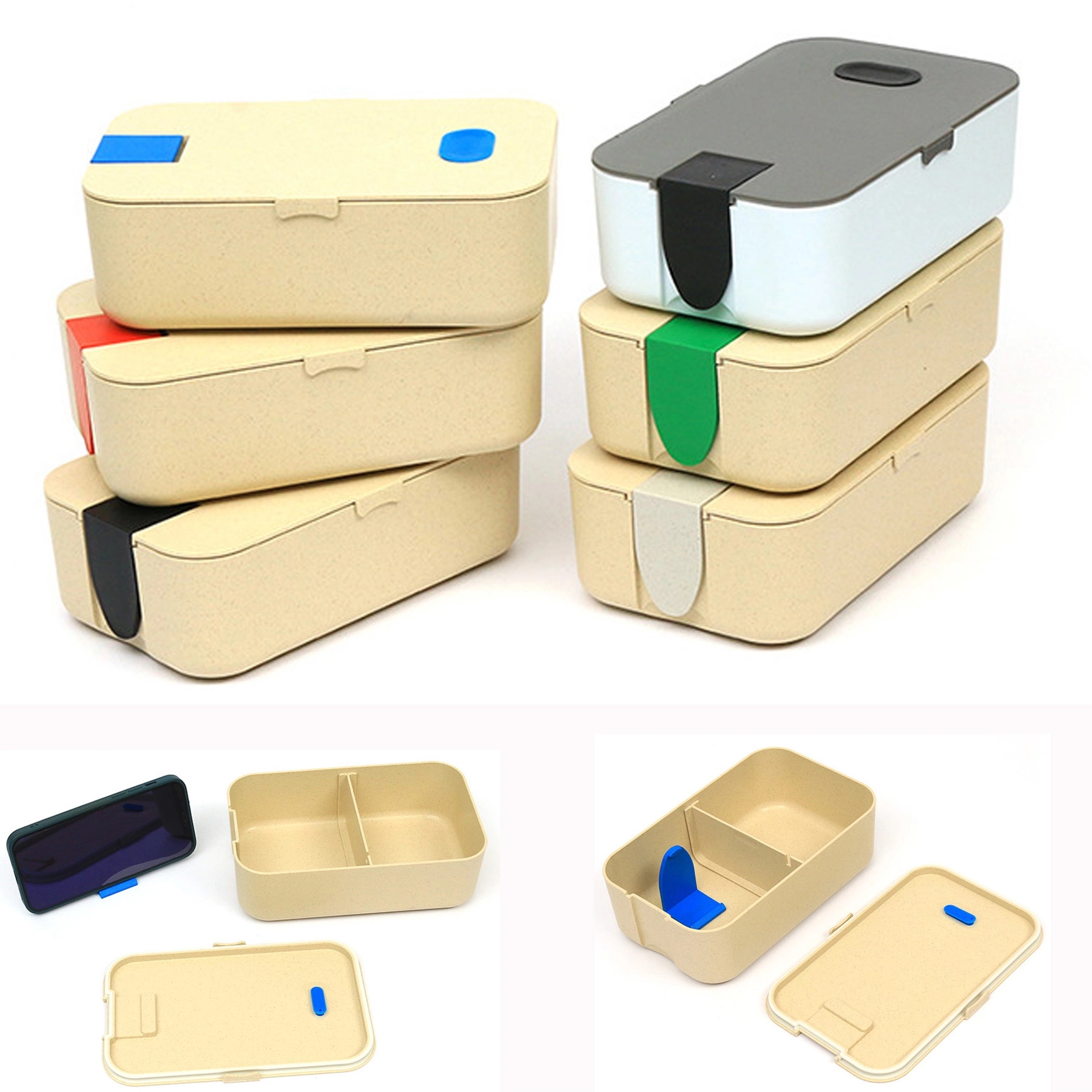 Lunch Box with Mobile Phone Holder 3