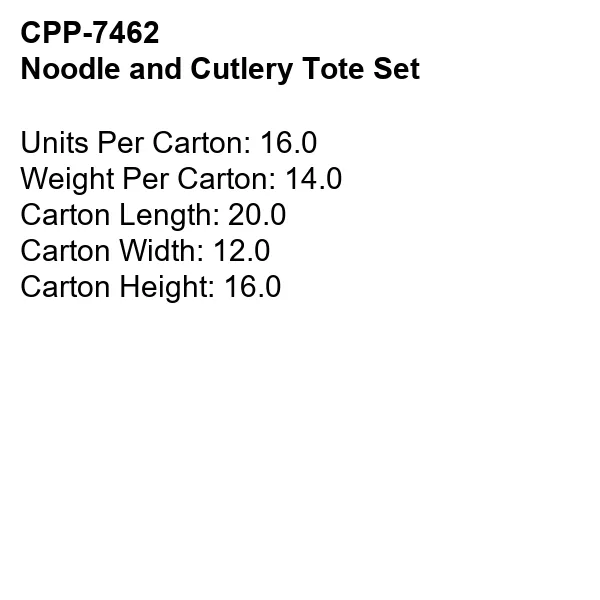 Noodle and Cutlery Tote Set 8