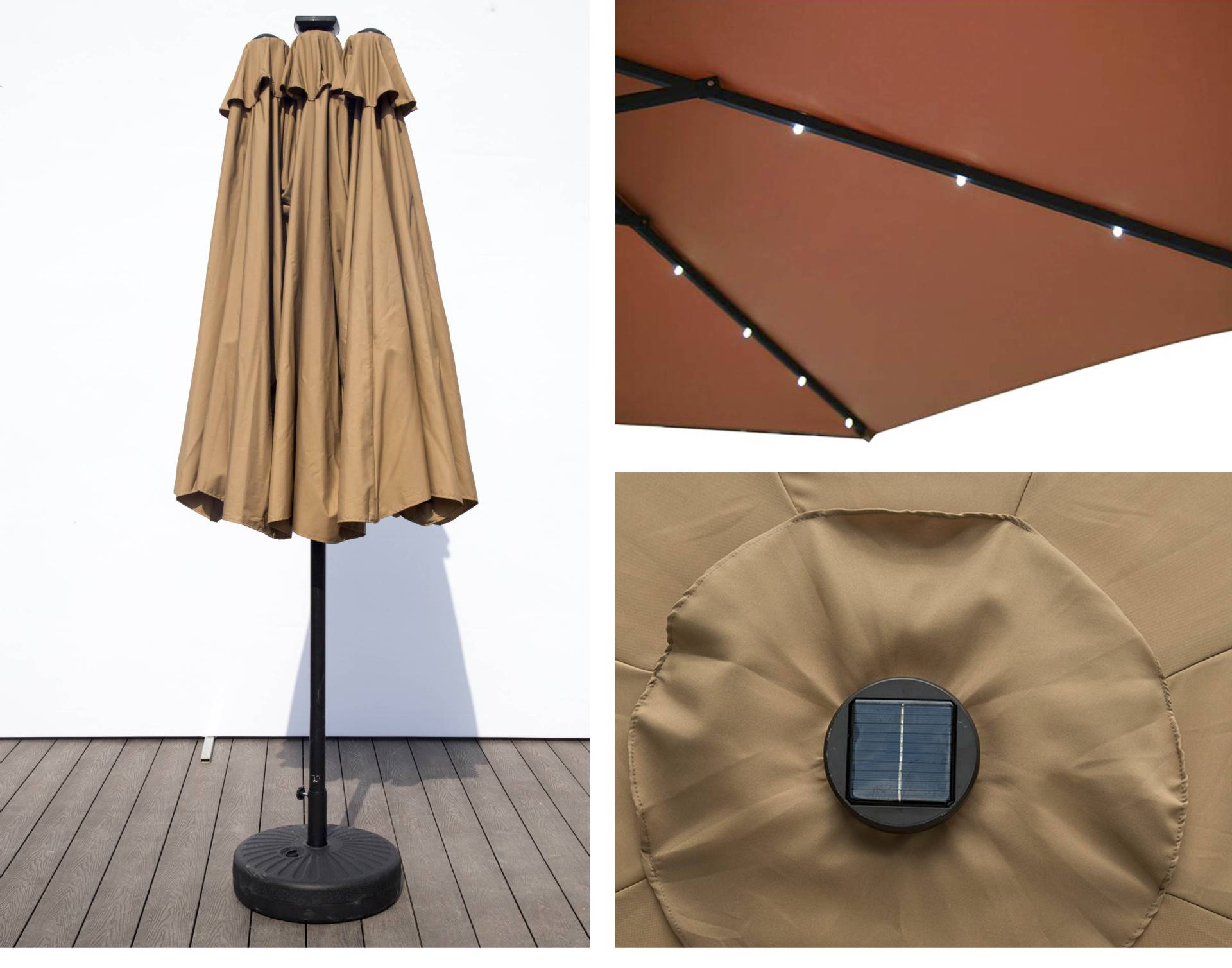 15 ft Outdoor solar parasol 3