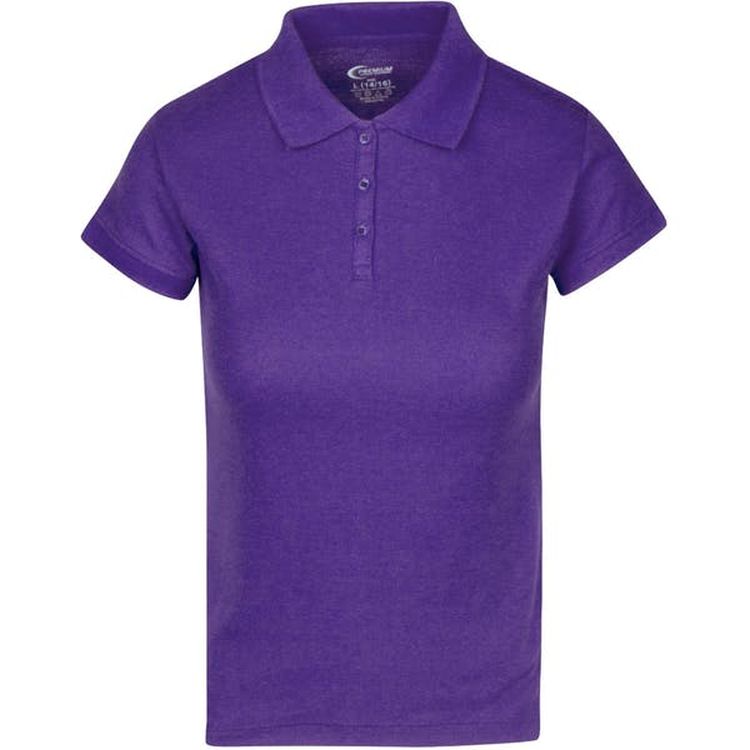 Juniors' Polo Uniform Shirts - Purple Size 2XL 2