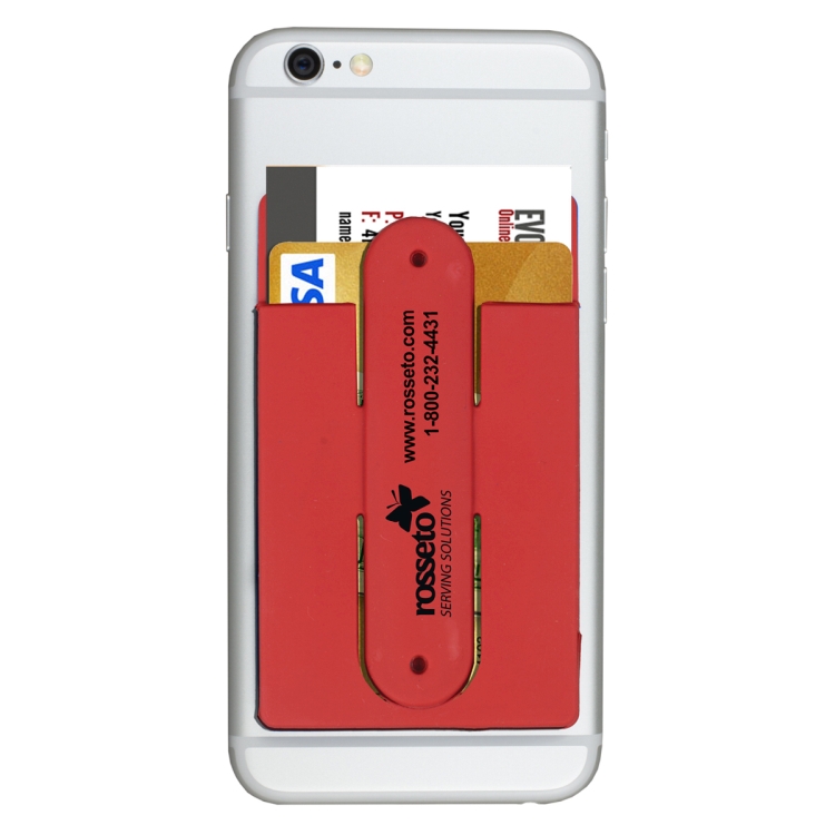 "Kickstart" Two Function Soft Silicone Cell Phone Kickstand & Wallet 27