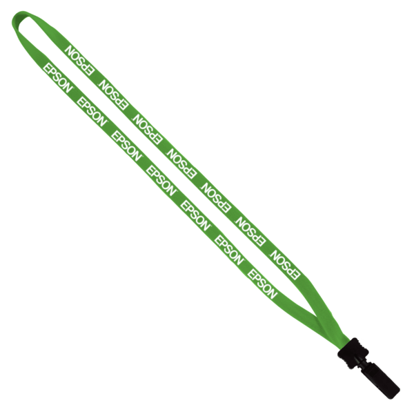 1/2" Cotton Lanyard with Plastic Clamshell & Bulldog Clip 9