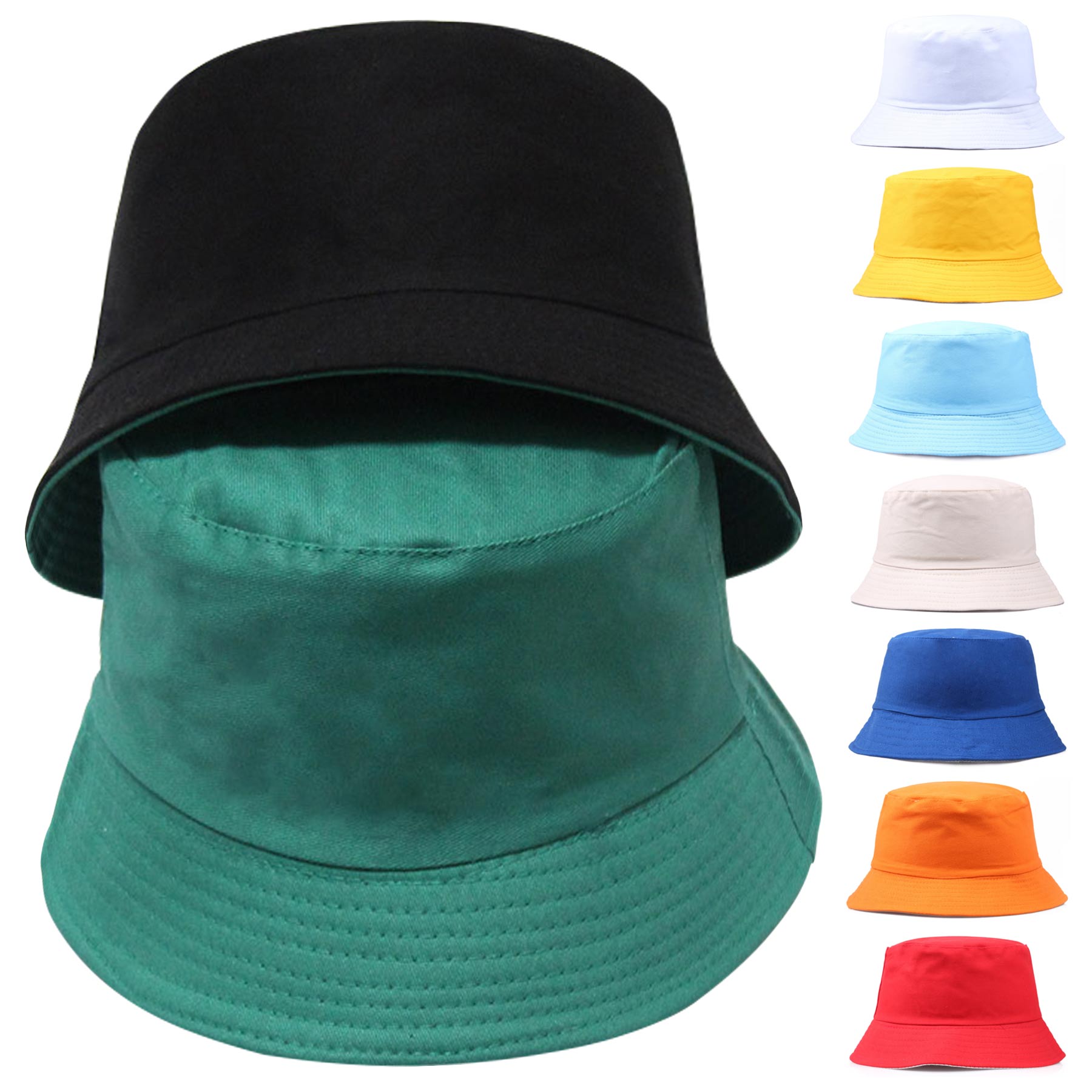 Dual Side Cotton Bucket Hats 2