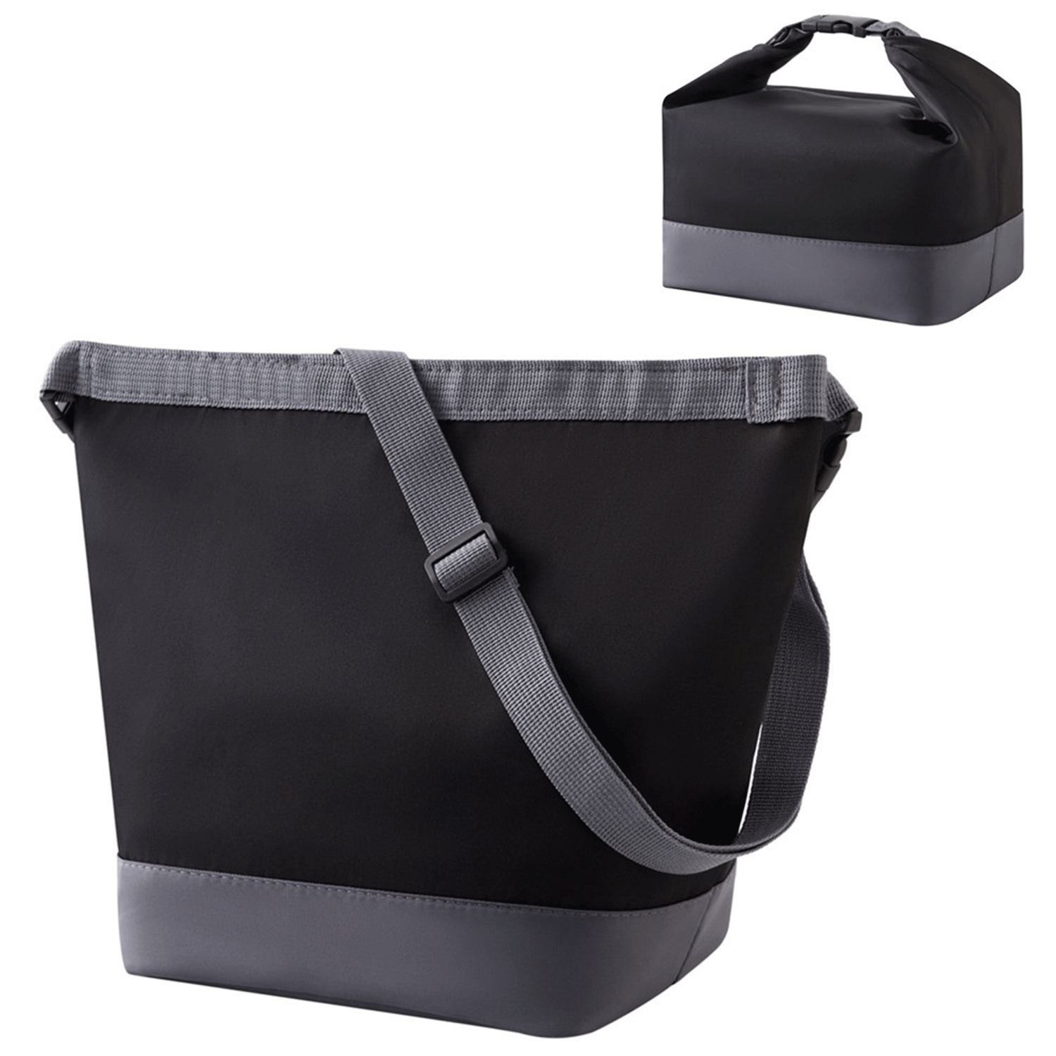 Portable Color-Block Oxford Insulated Tote Crossbody Bag 3