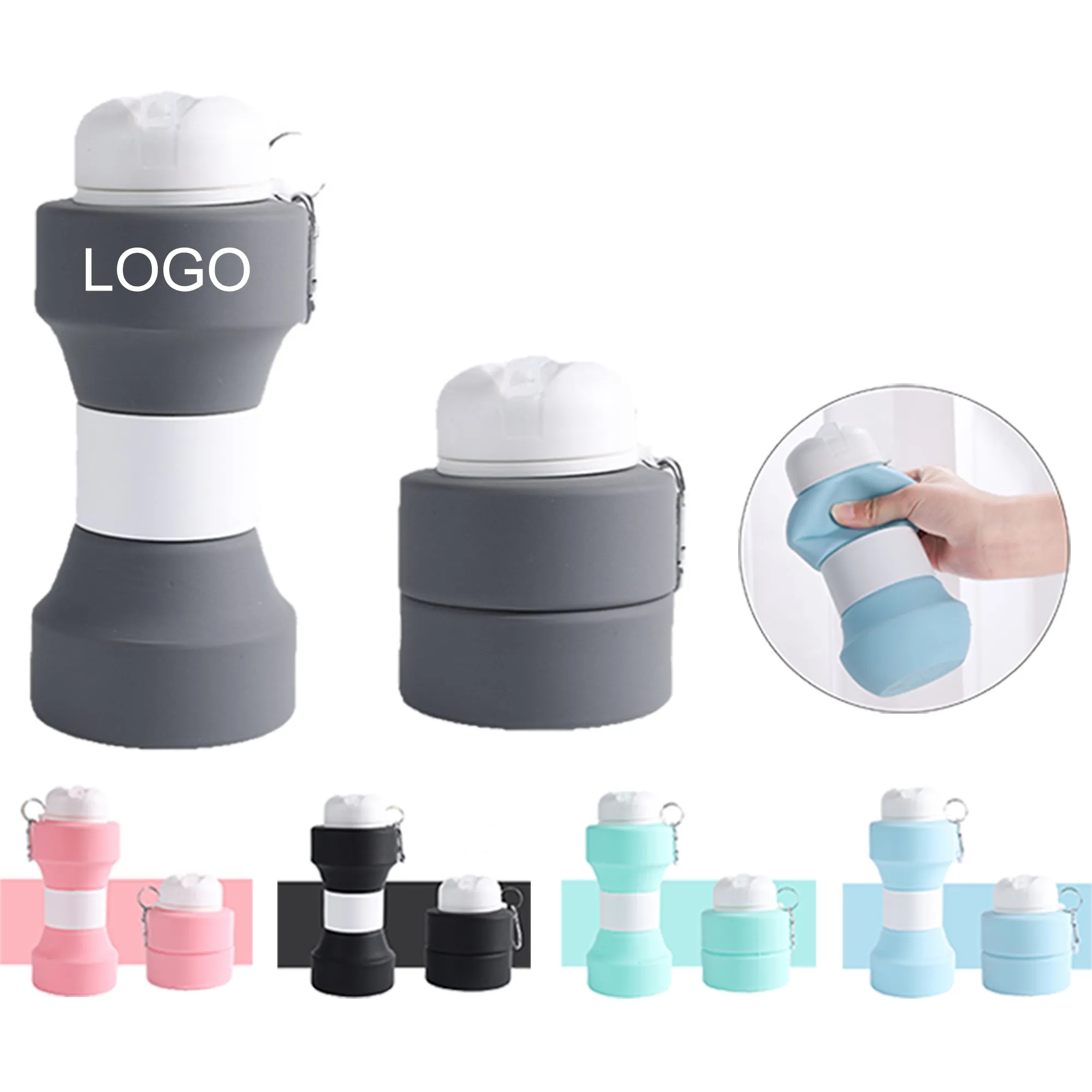 Portable Travel Silicone Folding Water Bottle 2