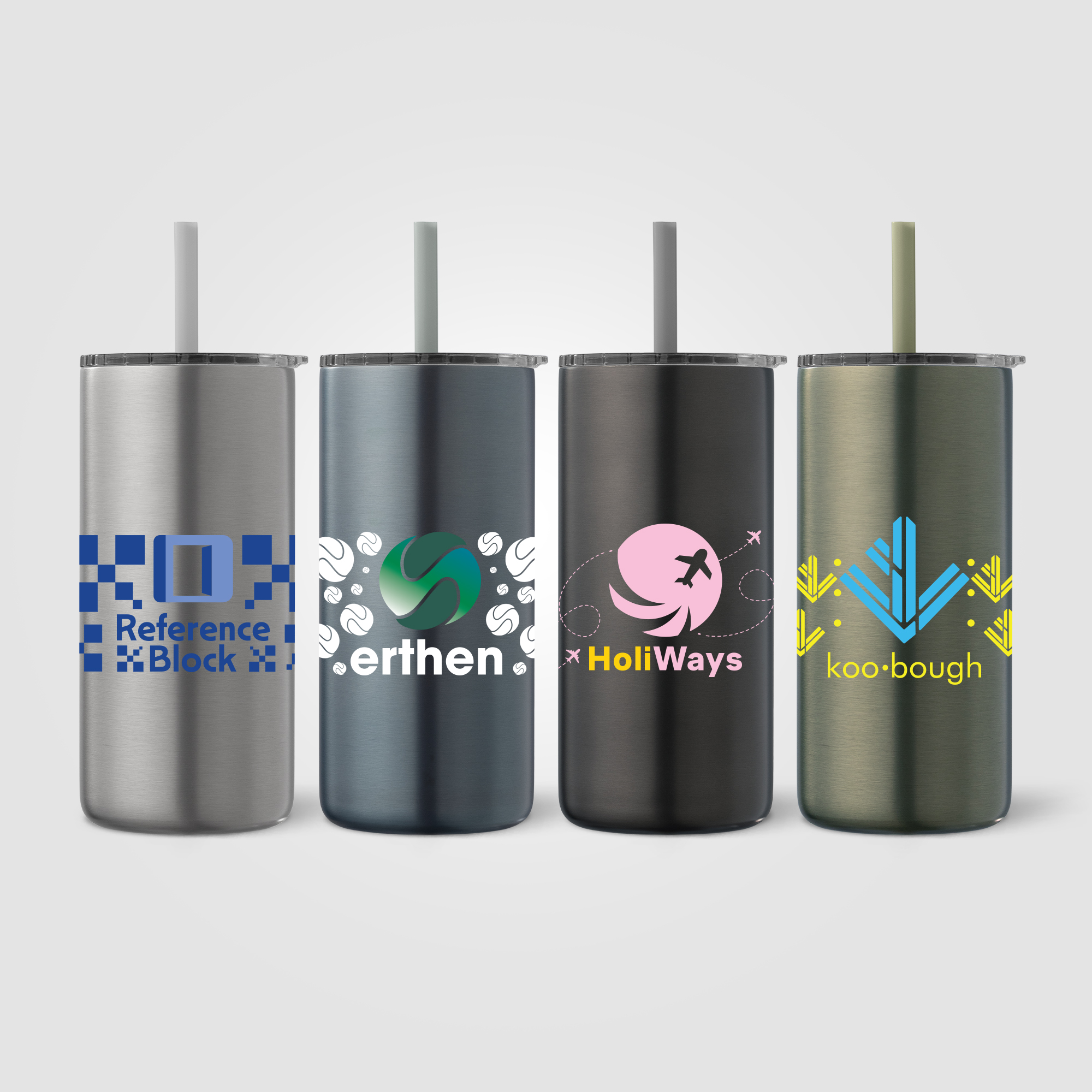Borealis Stainless Steel Straw Tumbler - 16 oz. 16
