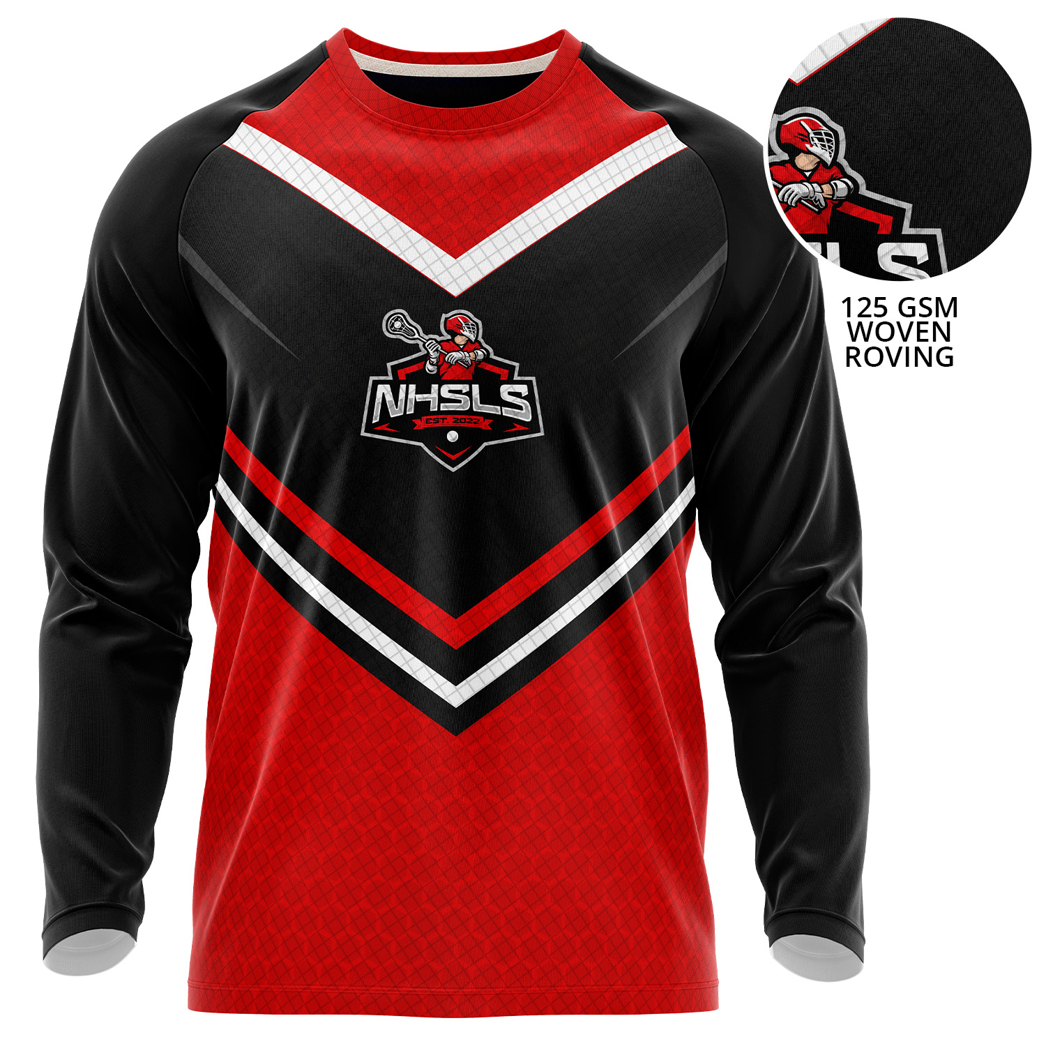 Unisex 125 GSM Woven Roving Performance Sublimation Long Sleeve T-shirt 4