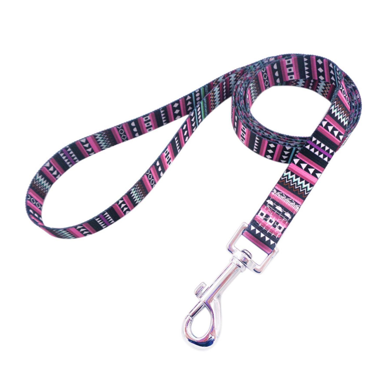 5/8"W x 72"L Polyester Pet Leash w/ Metal Carabiner Sublimation